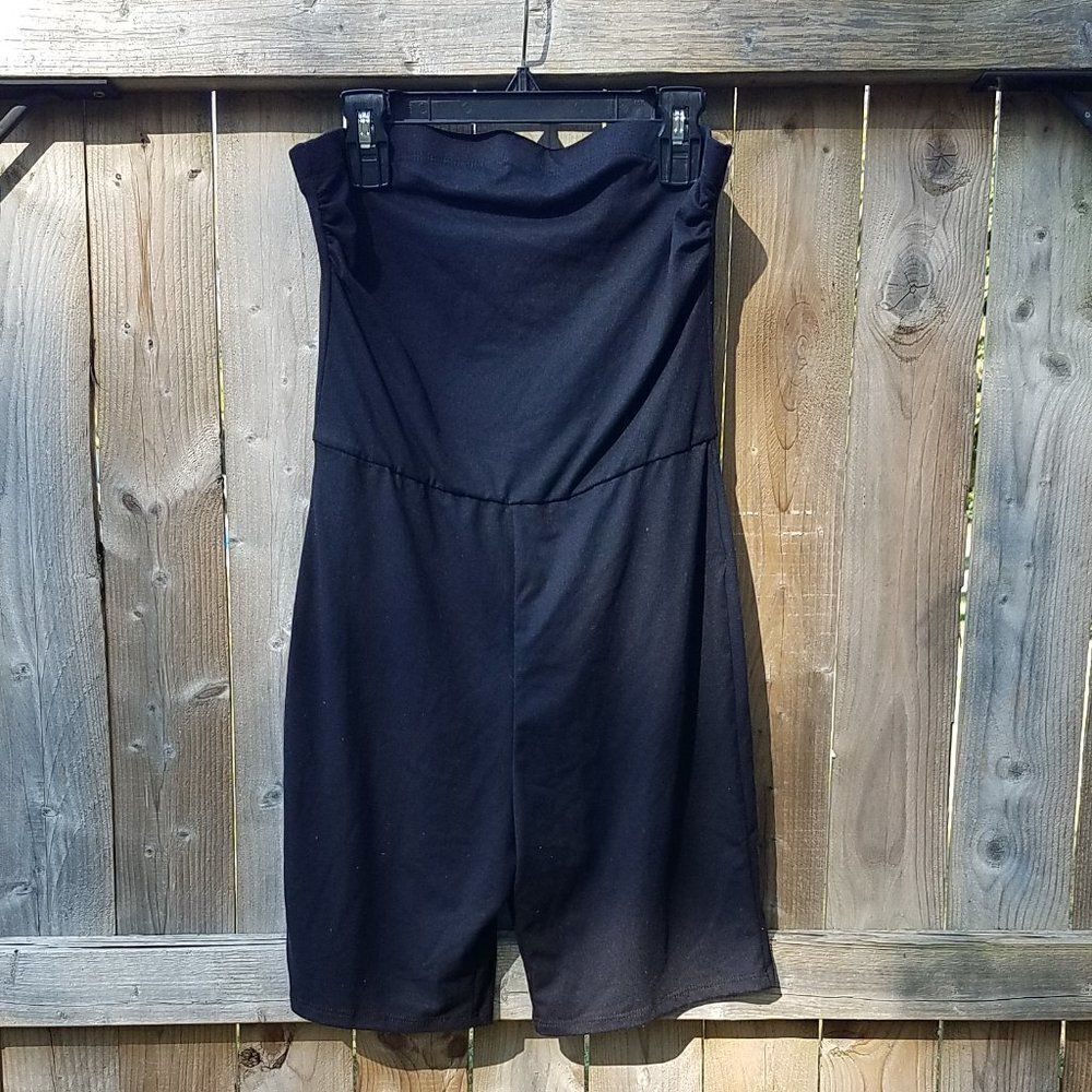 Romper Large Solid Black Women's Juniors by Love Cameron